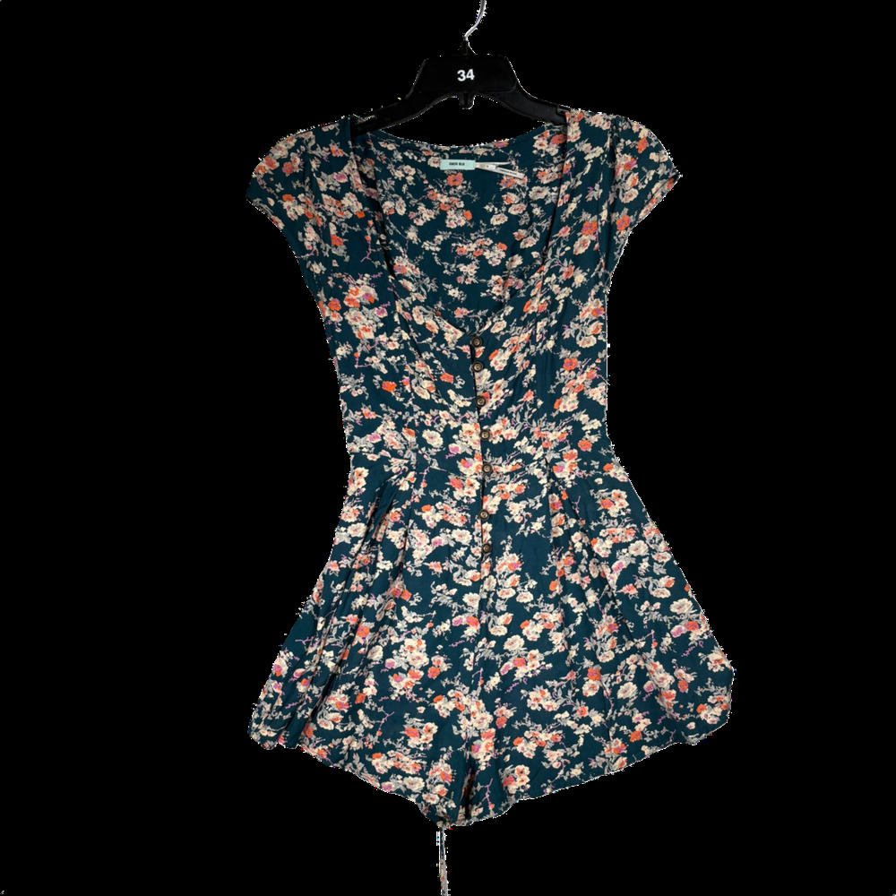 Kimchi Blue Floral Print Mini Romper Dress Sz Small